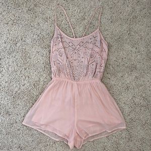 Hollister pink romper